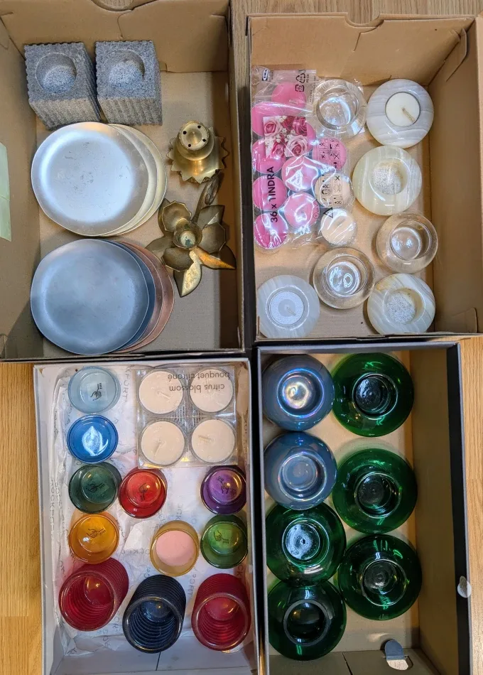 Assorted Candle Holders & Tea Lights