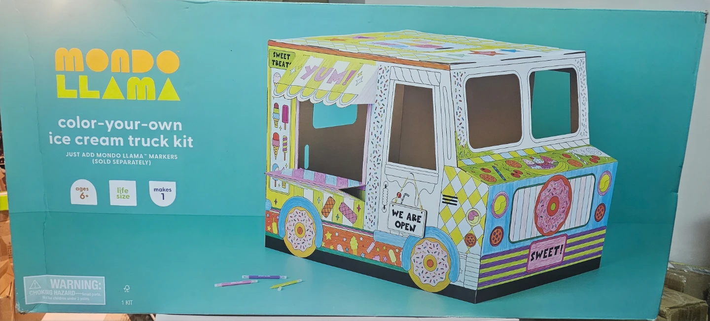 Mondo Llama Color-Your-Own Ice Cream Truck Kit (Ages 6+)