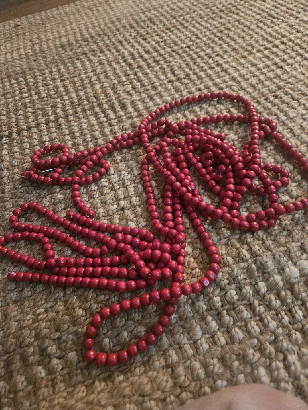 Red Wooden Bead Strand 3 x 107" L - photo 2