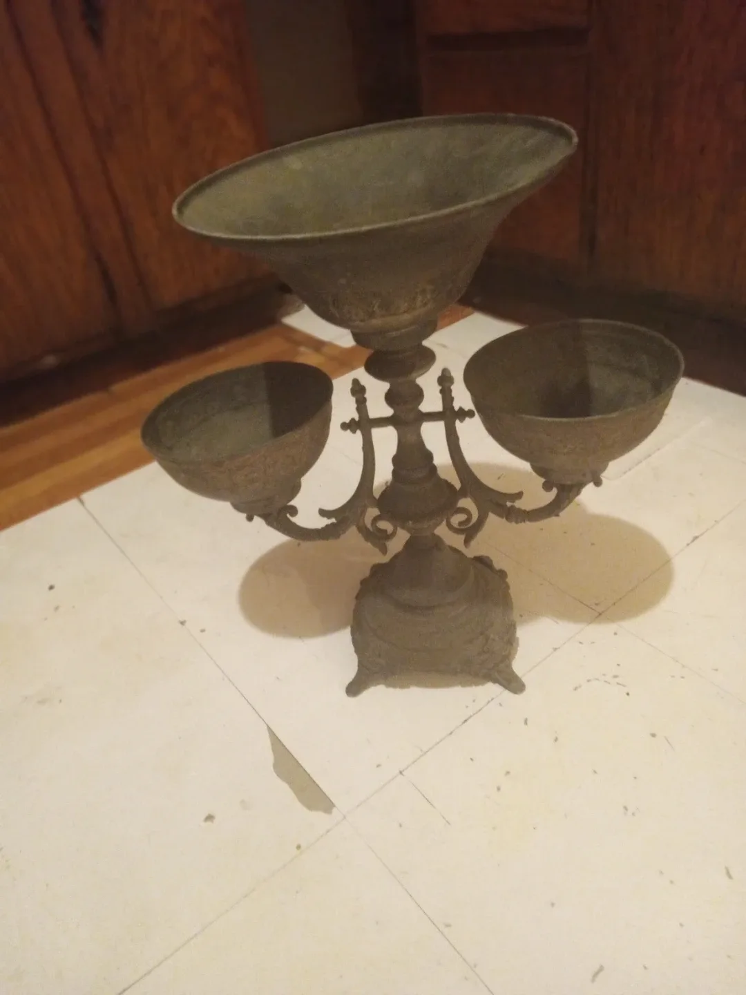 Antique Metal Candle Holder #cleanout image indicator(3)