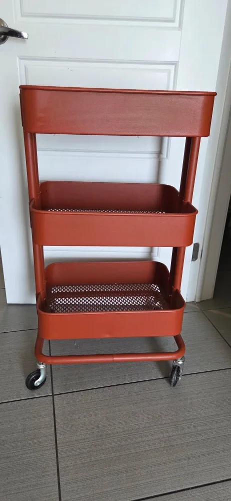 IKEA Raskog Utility Cart - Orange-Red