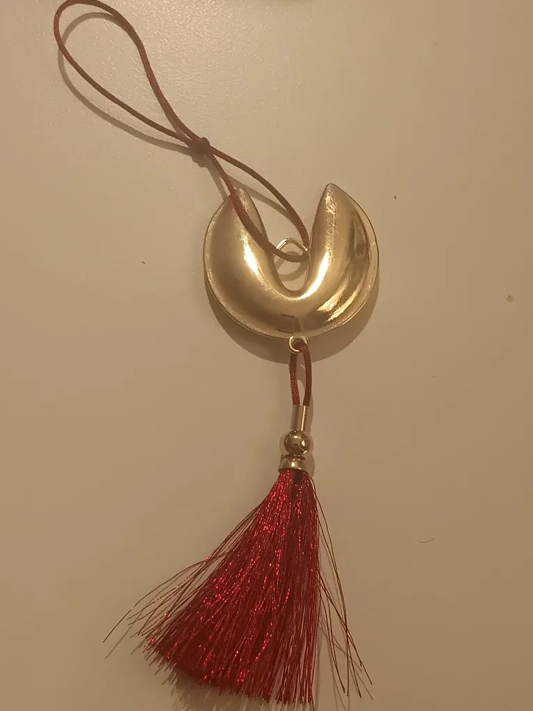 Fortune Cookie Tassel Keychain
