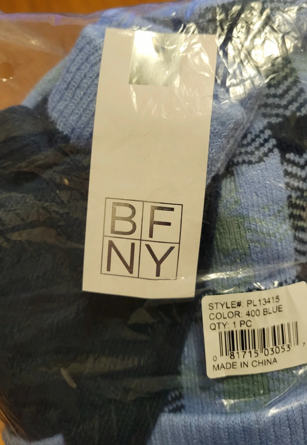 New B.F.N.Y. Blue Beanie & gloves Set - photo 3