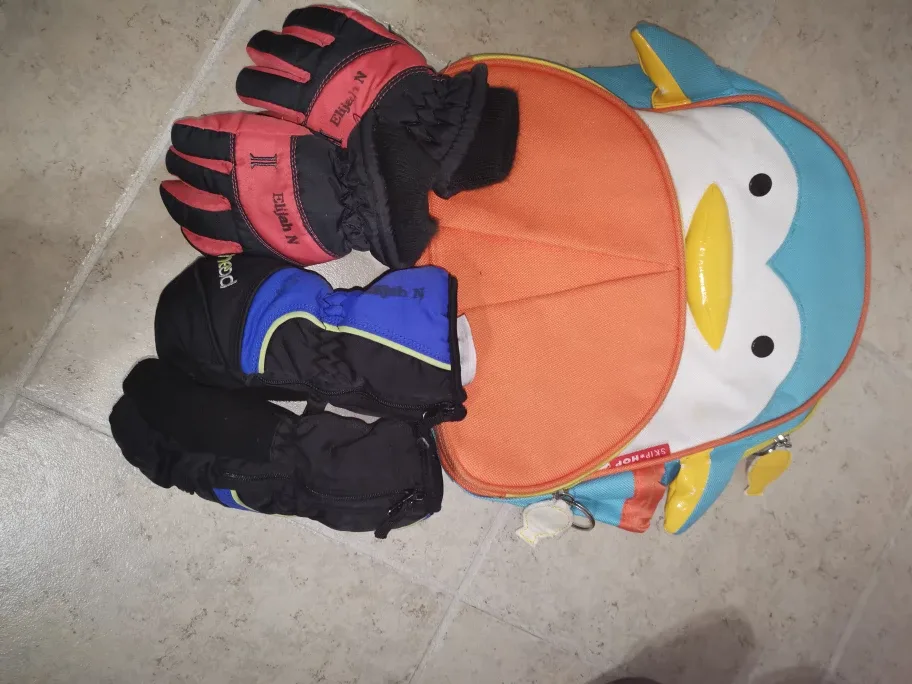 Kids Winter Clothing Lot - Hats, Gloves, Boots, Jacket image indicator(4)