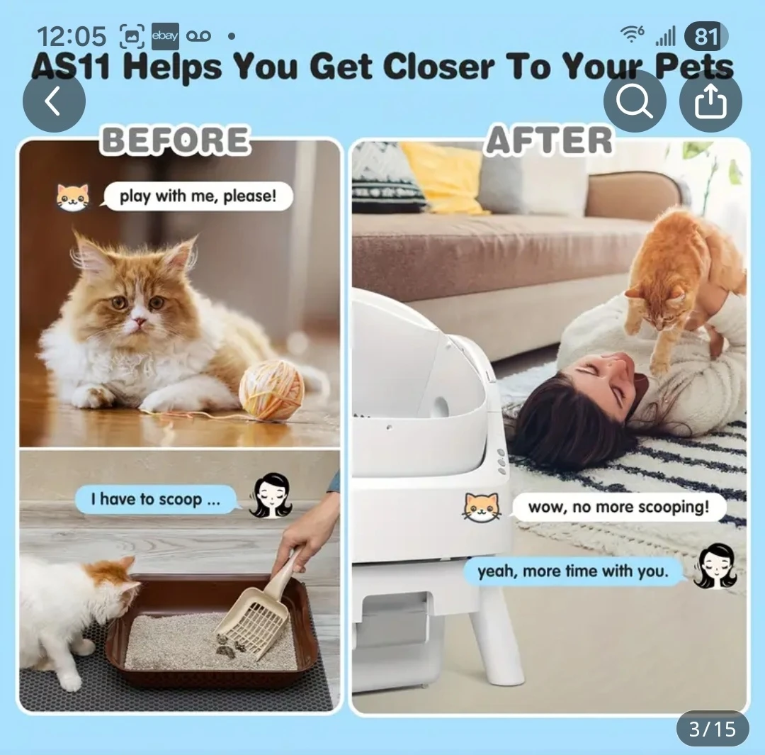 Unused New Automatic Cat Litter Box - photo 5