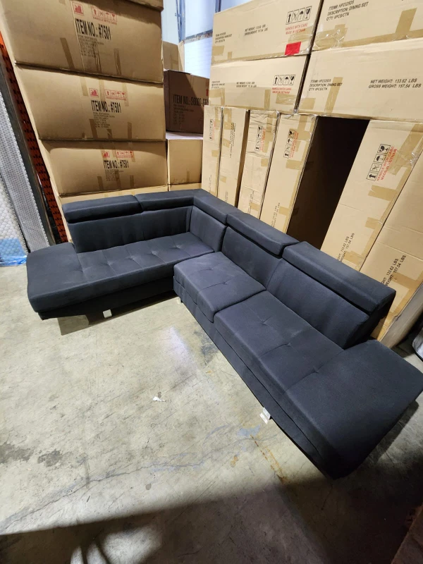 Black Sectional Sofa - new - photo 3