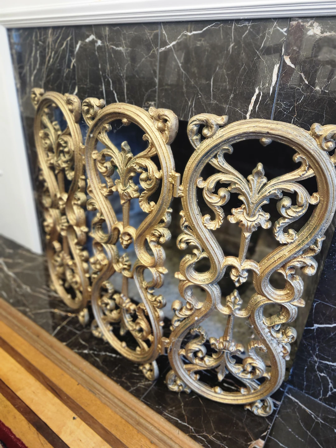 Gold Fireplace Screen