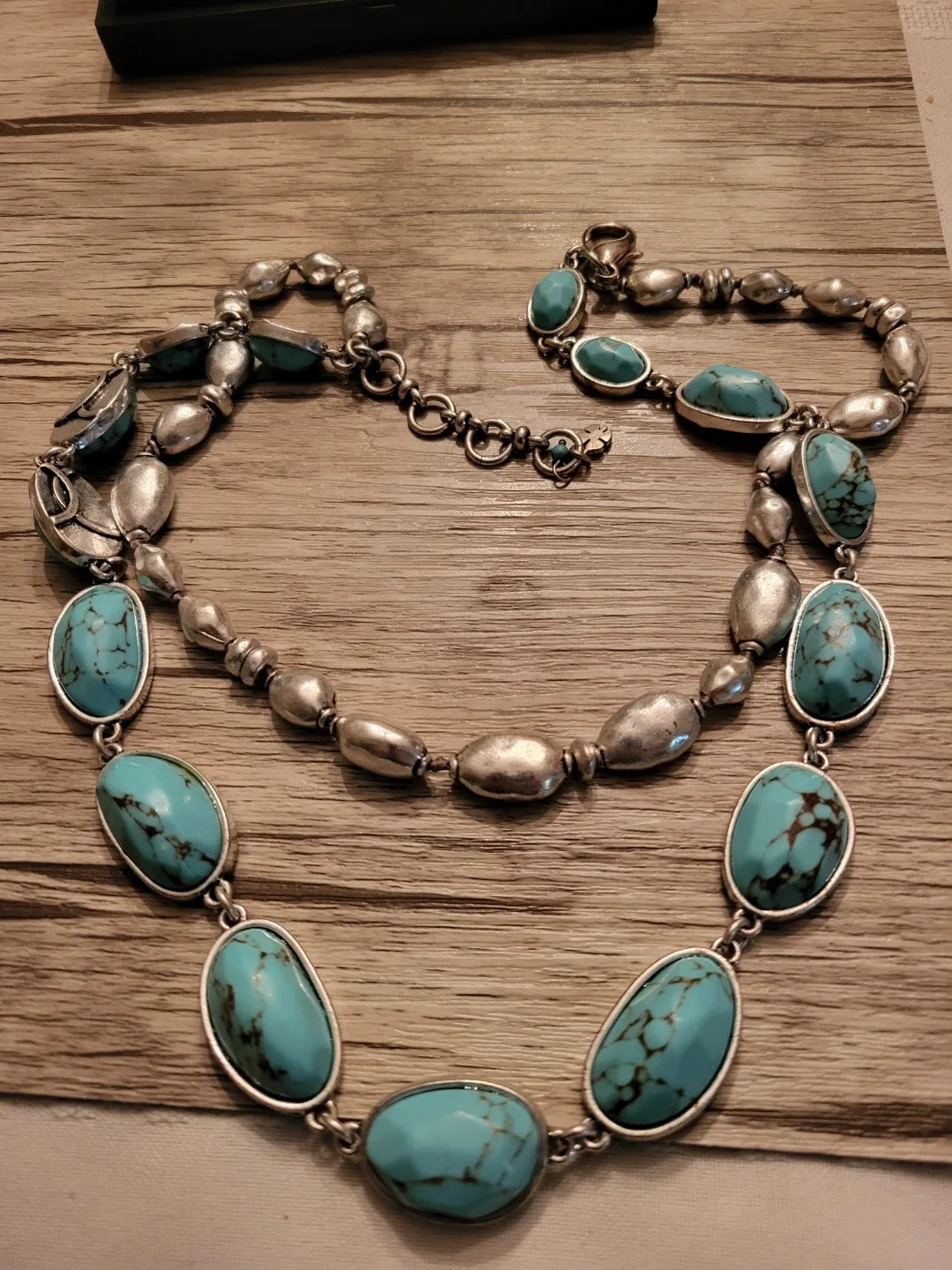 Turquoise & Silver Tone Necklace image indicator(6)
