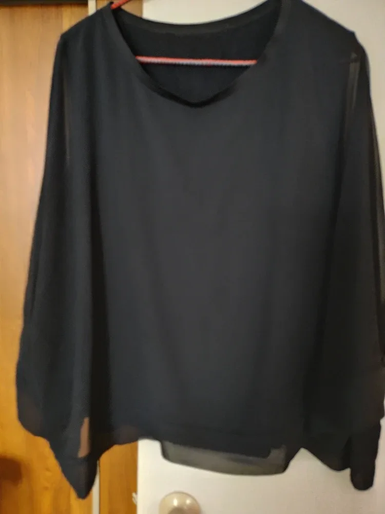 #Cleanout Black Sheer Top
