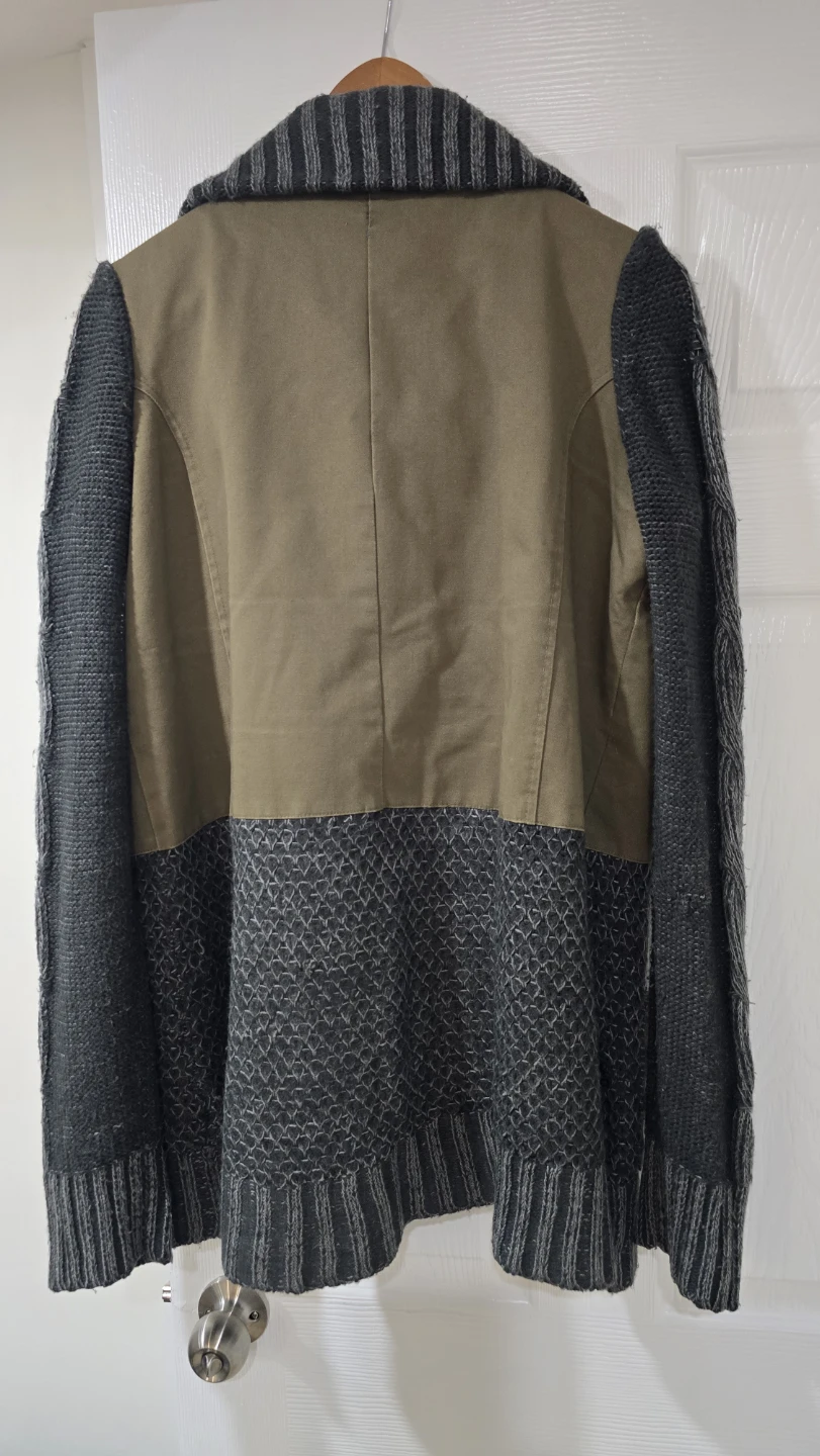 Lucky Brand Knit & Canvas Jacket - Size M - photo 2