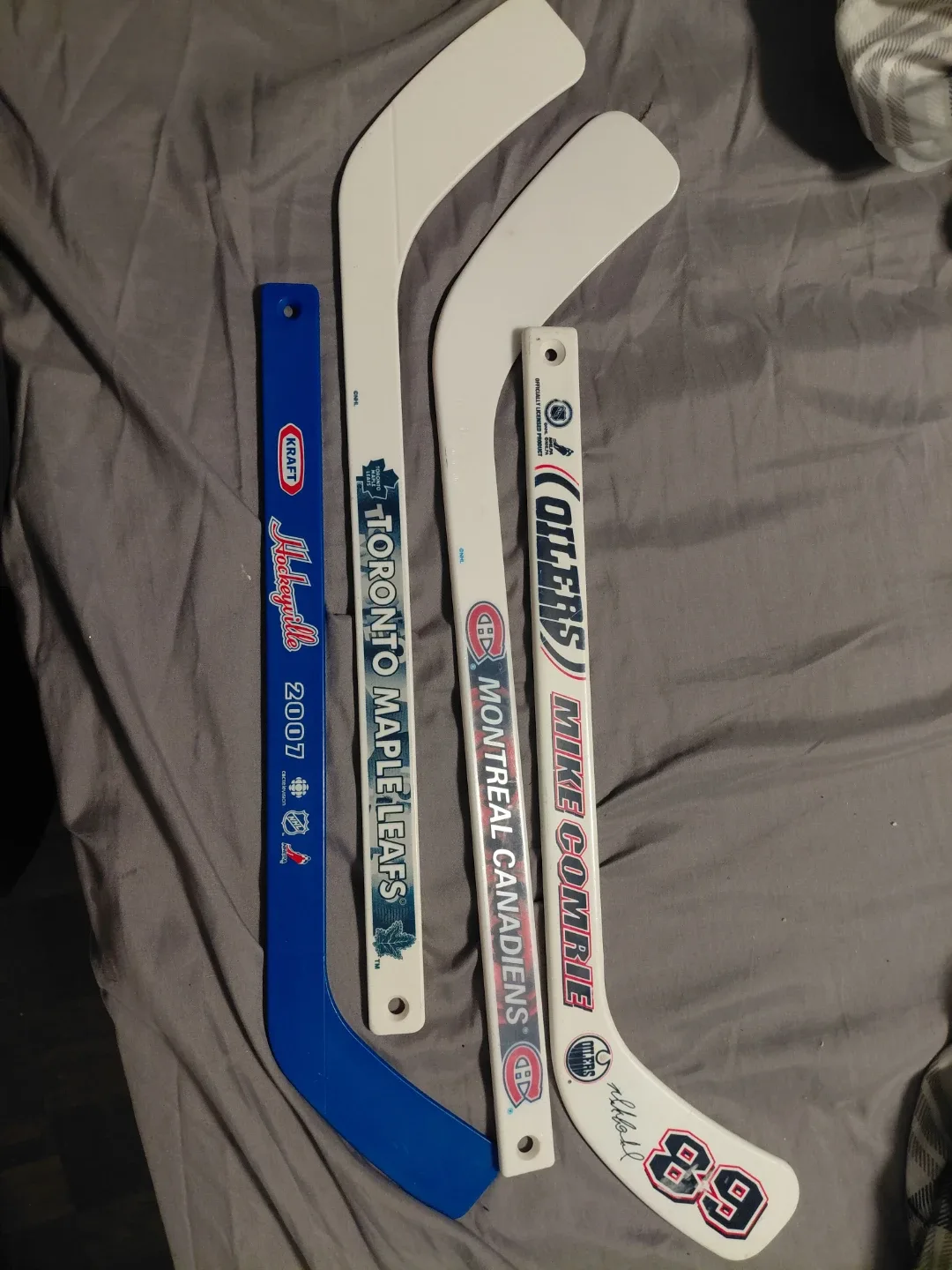Vintage Hockey Sticks - Toronto Maple Leafs, Oilers