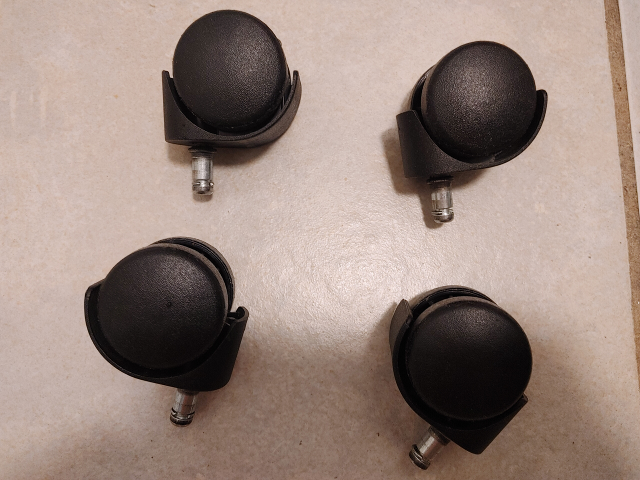 Set of 4 Black  Caster Wheels - photo 4