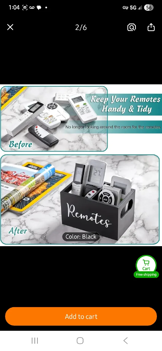 New Black Remote Control Organizer Caddy 📺 image indicator(2)