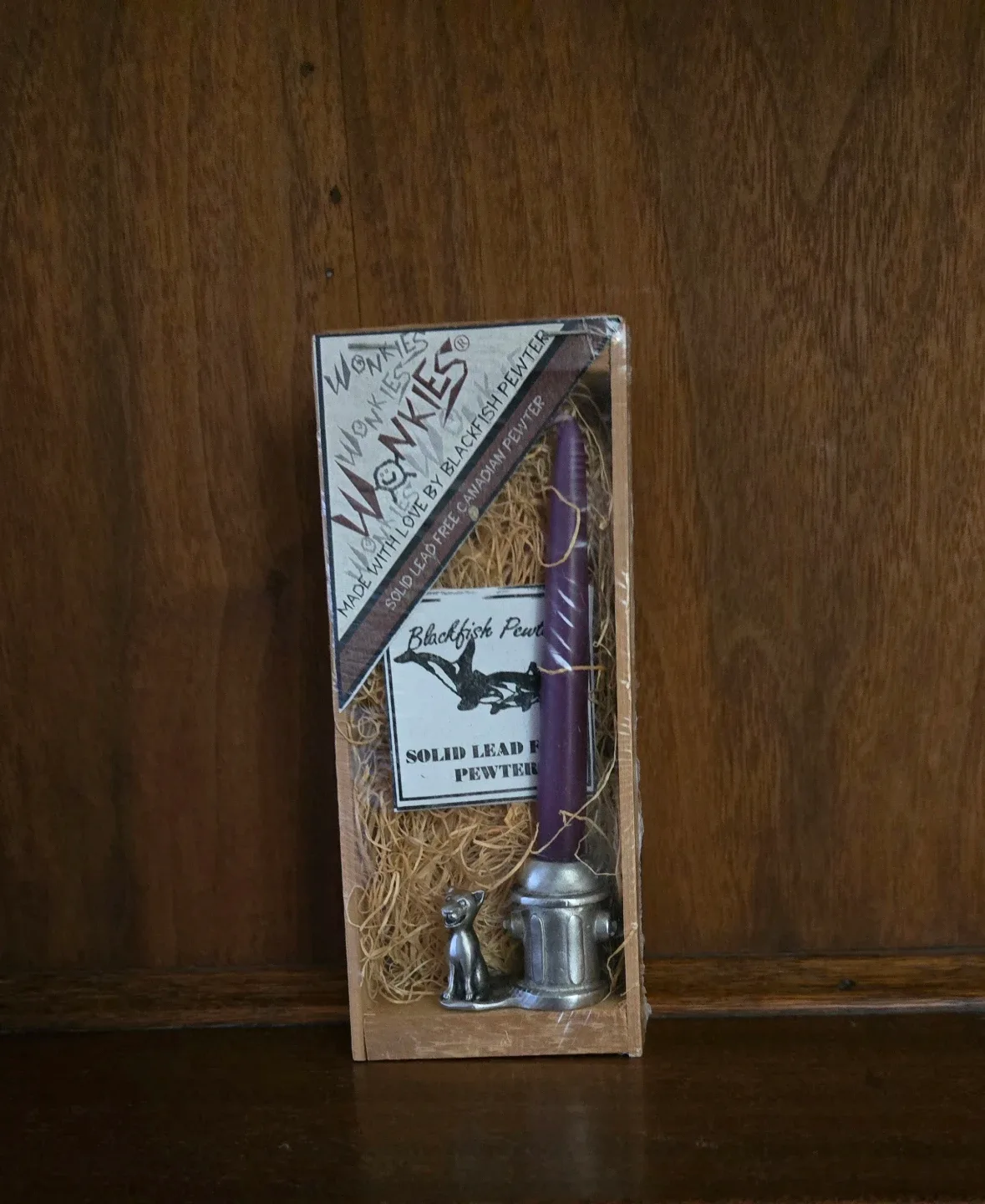 Wonkies Blackfish Pewter Candle Holder Set - New image indicator(4)