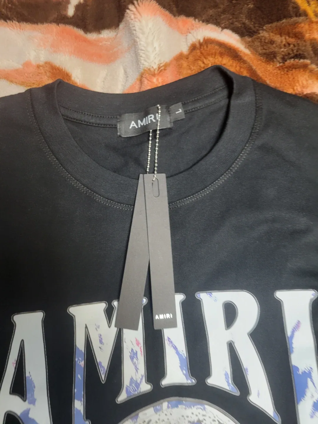 Amiri Black Graphic T-Shirt - Size L