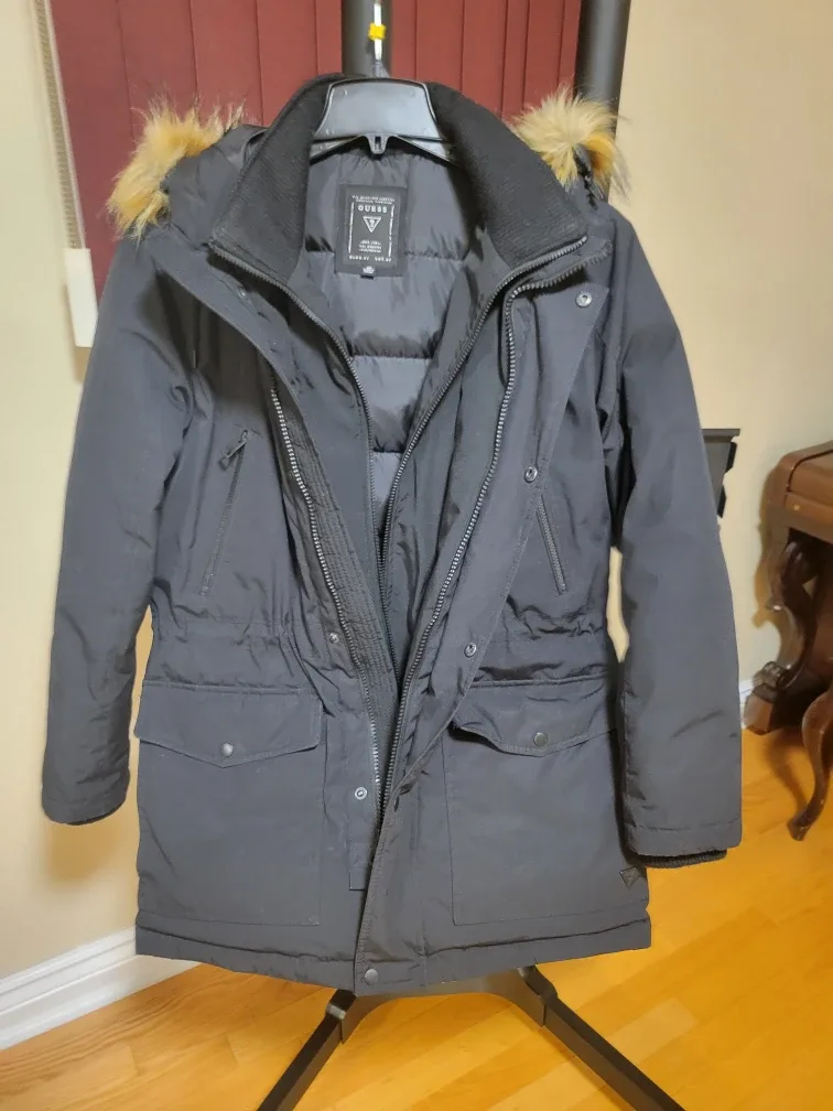 Guess Black Winter Parka - Size L image indicator(2)