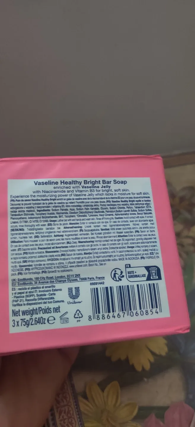 Vaseline Healthy plus bar soaps.3 bars x 3 packs image indicator(6)