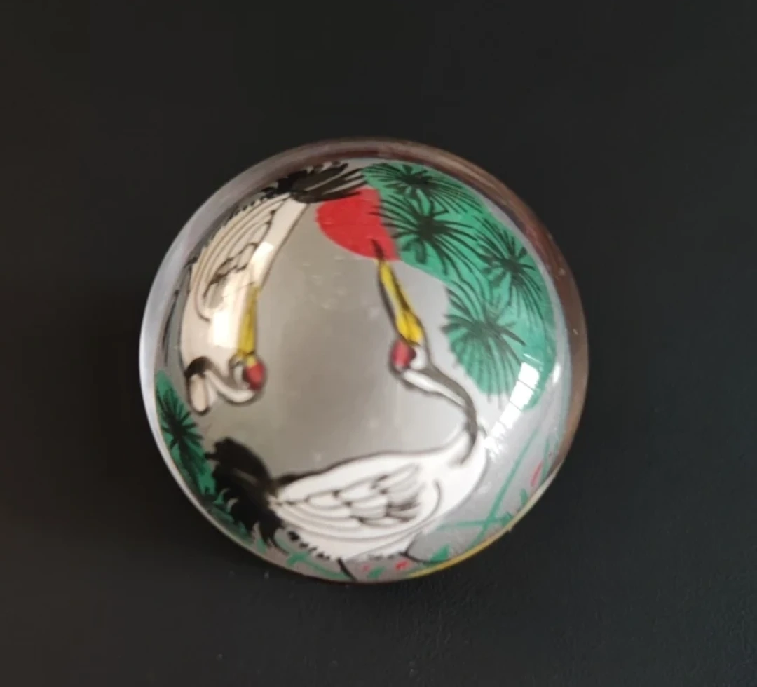 Birds Glass Ball with Stand & Box