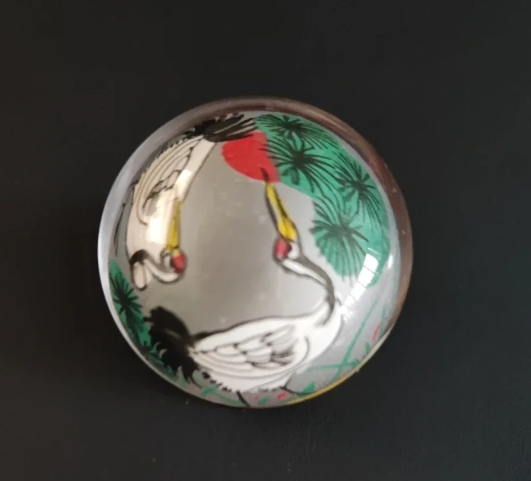 Birds Glass Ball with Stand & Box