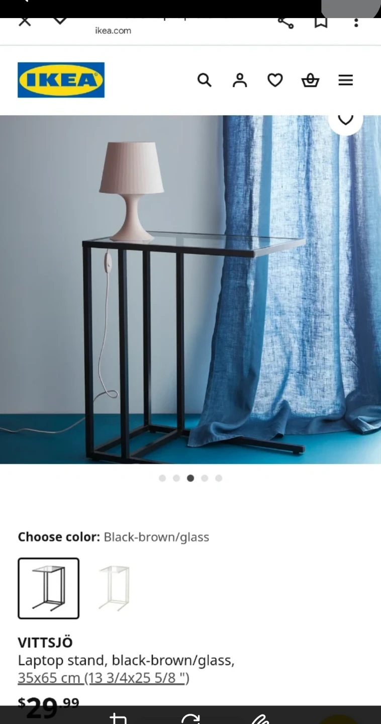 (NEW) IKEA VITTSJÖ Laptop Stand - Black-Brown/Glass in the box 🥕 - photo 3