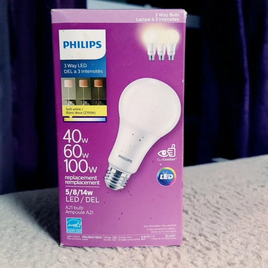 Philips 3 Way LED Bulb - 40/60/100W #Cleanout