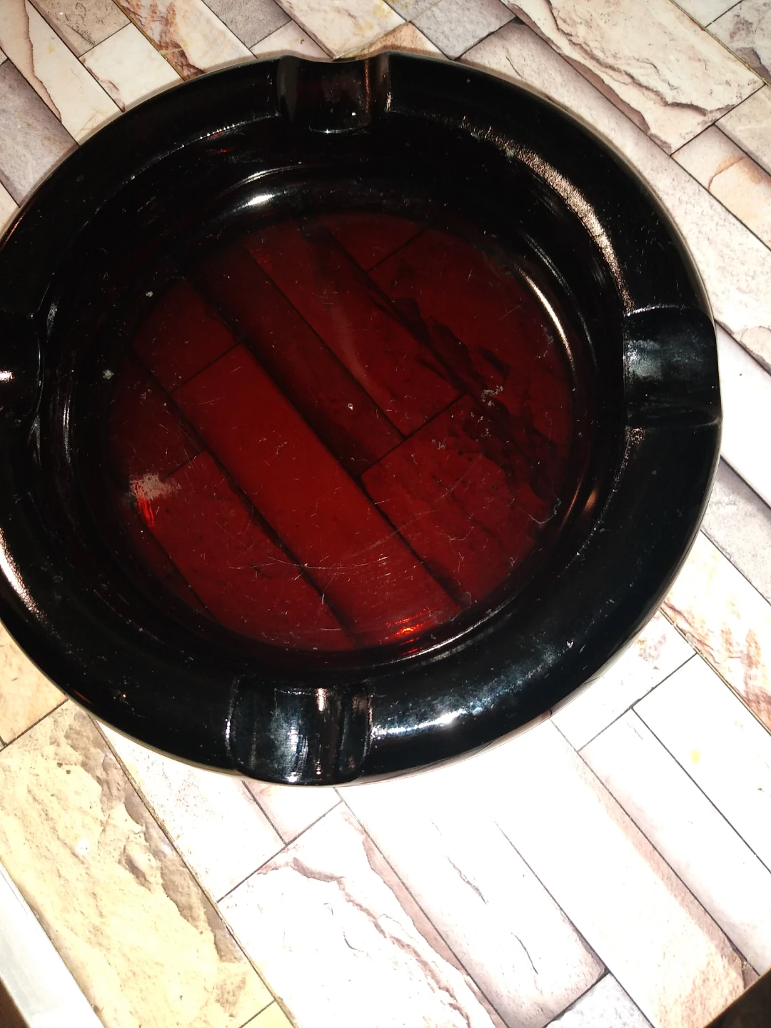 Vintage ashtray made from recycled Brown beer bottles