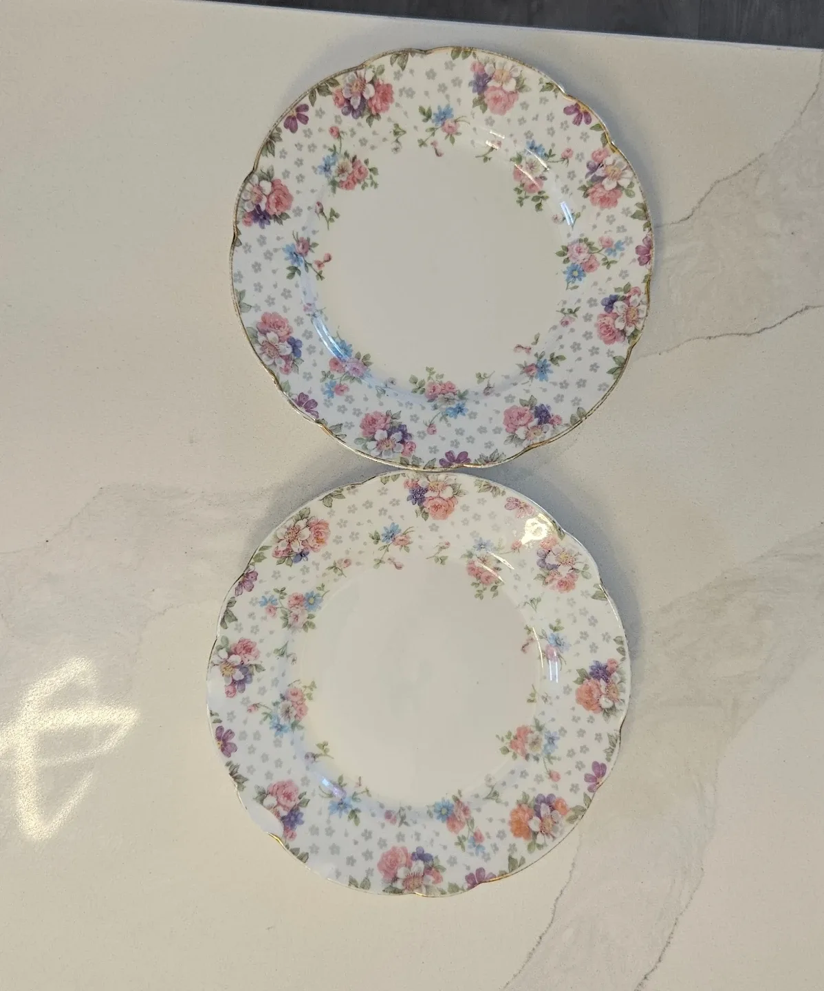 D&C France Limoges Floral Plates (Set of 2)