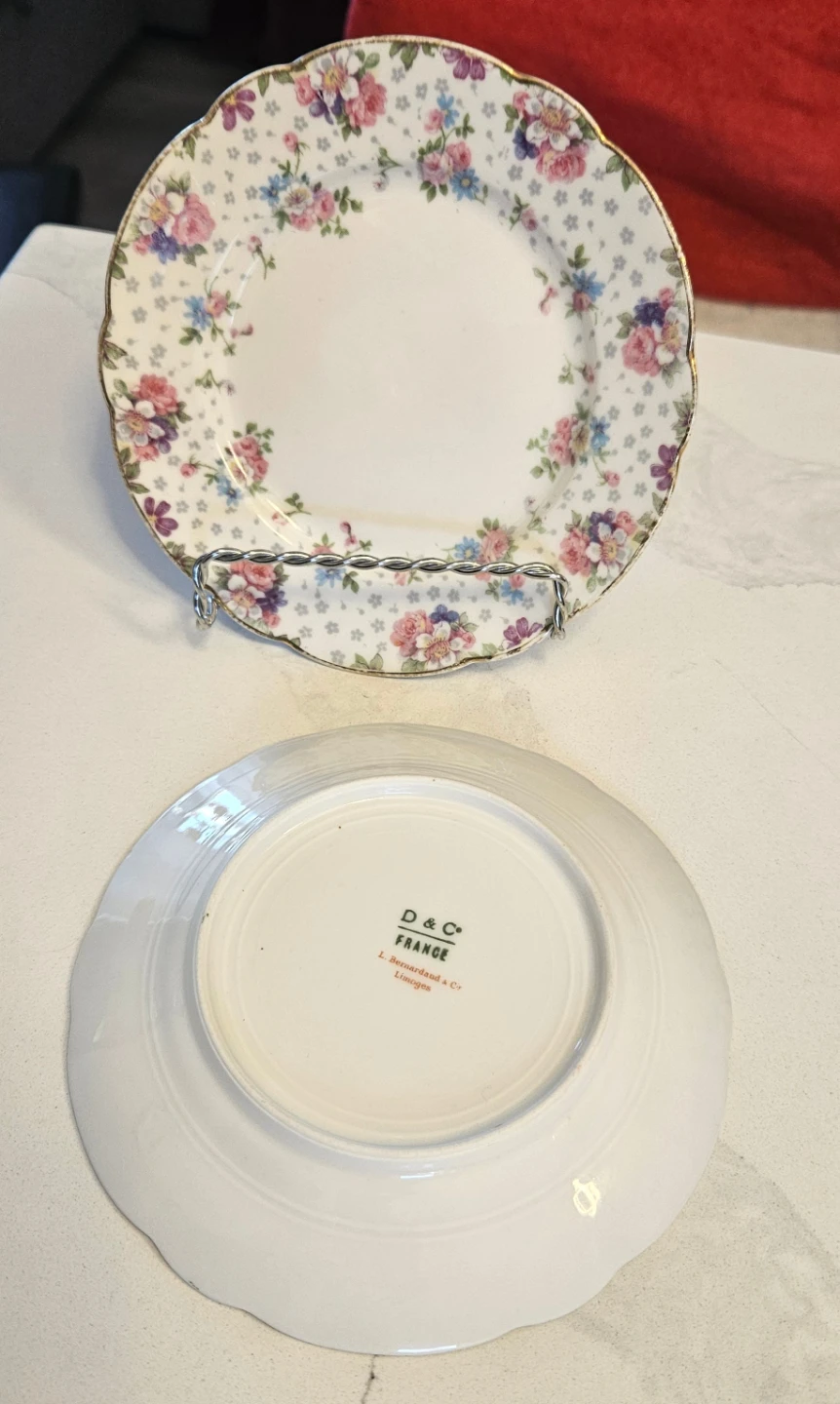 D&C France Limoges Floral Plates (Set of 2) - photo 2