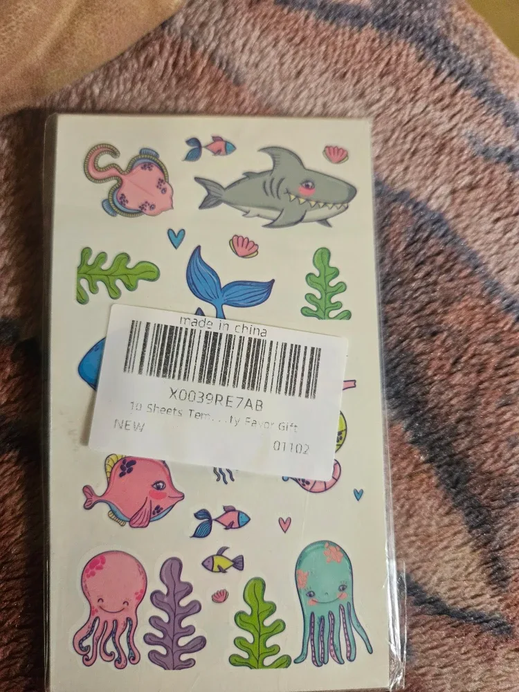 New 10 Sheets Temporary Favor Gift