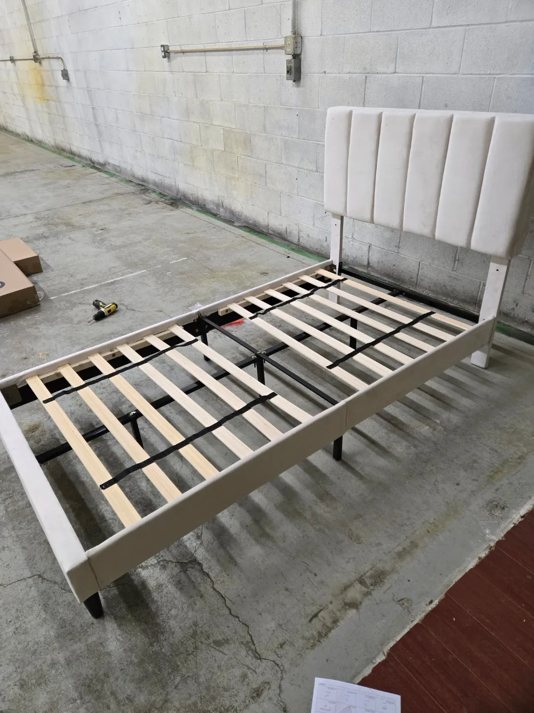 Upholstered Platform Bed Frame - Single Size