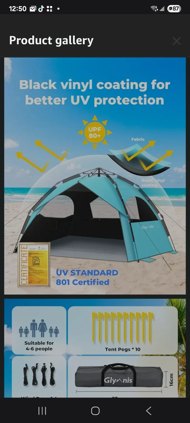 Pop Up Beach Tent XL brand new