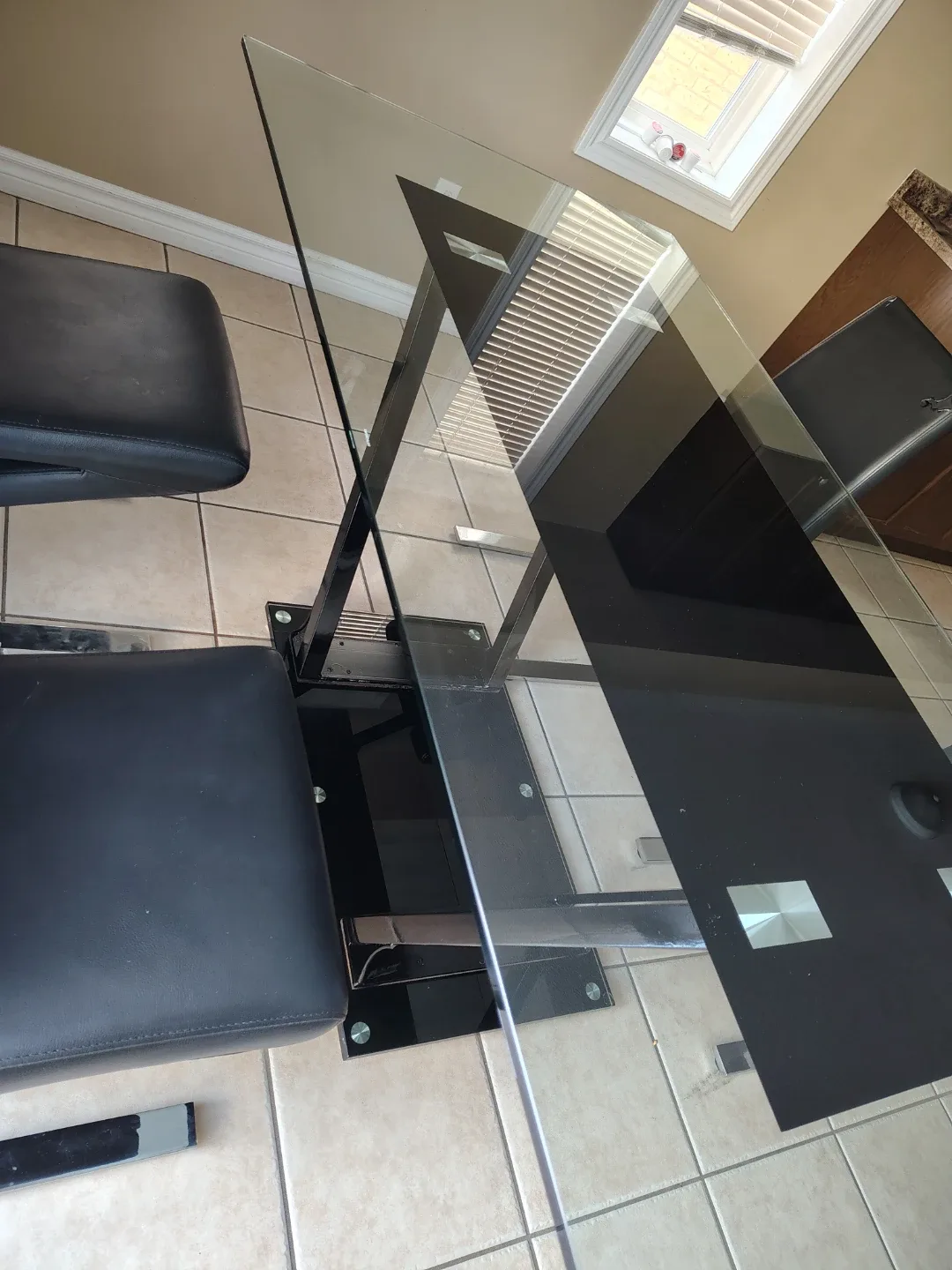 Glass Top Dining Table with 4 Chairs image indicator(2)