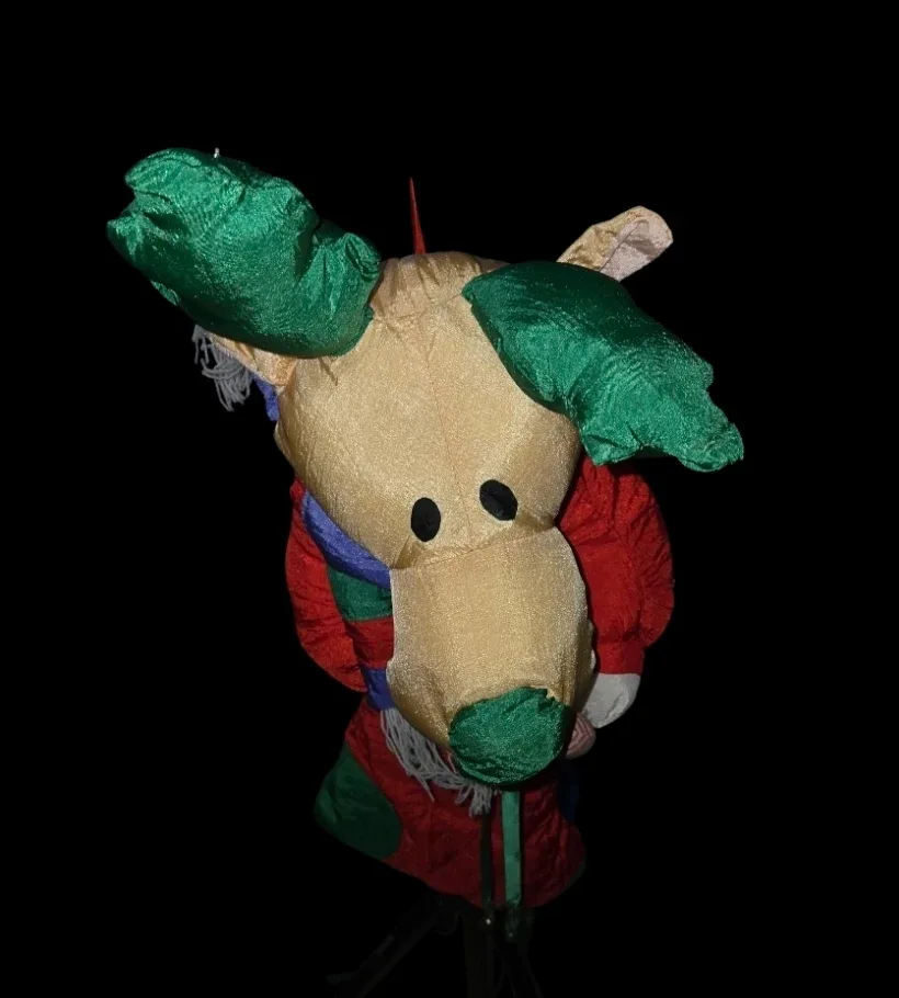 Reindeer Christmas Stocking candy cane. image indicator(2)