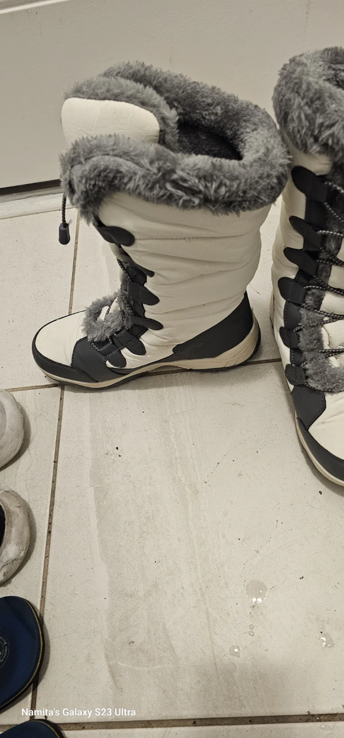 Winter Boots - White & Grey