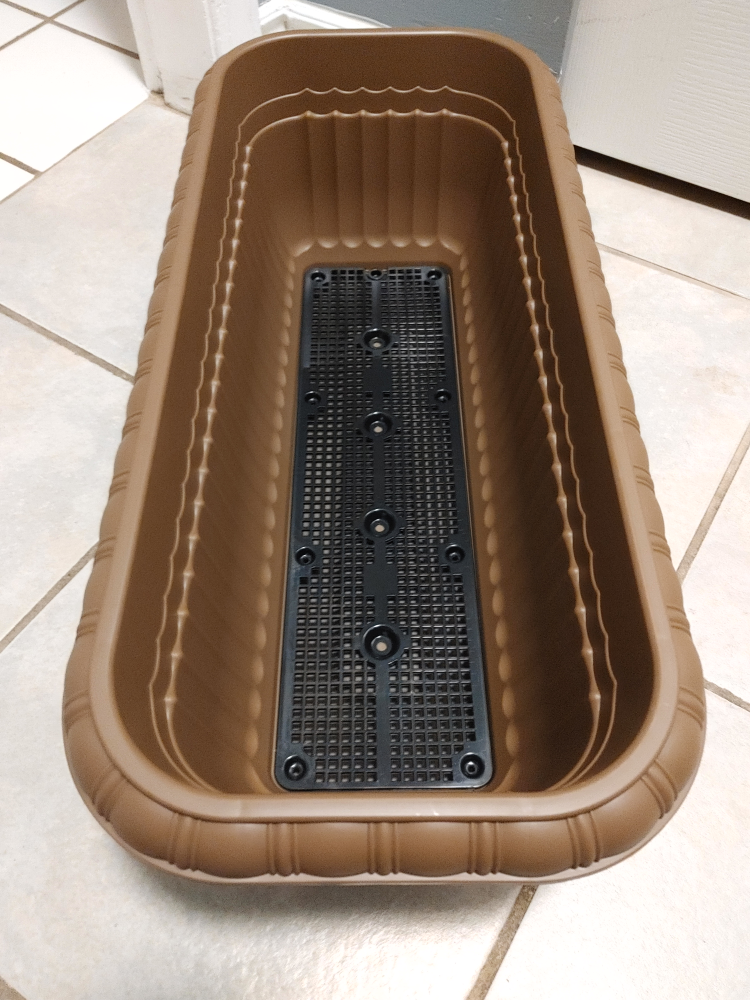 Brown Plastic Garden Planter Box - photo 2