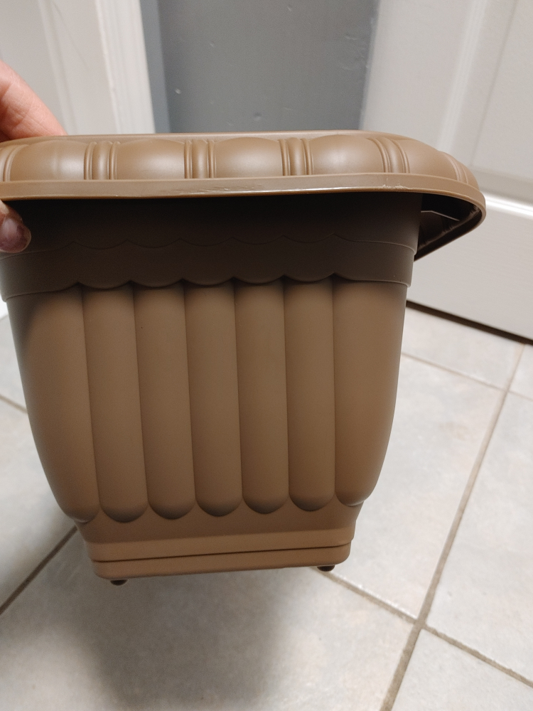 Brown Plastic Garden Planter Box - photo 4