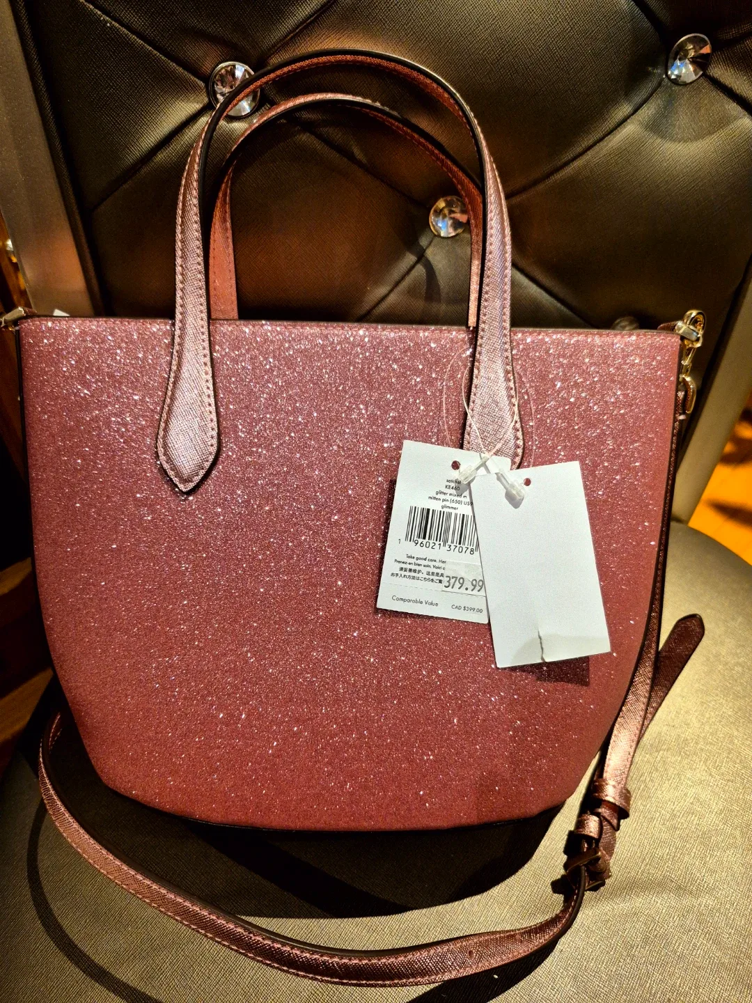 Kate Spade Glitter Glimmer Small Zip Satchel Crossbody image indicator(6)