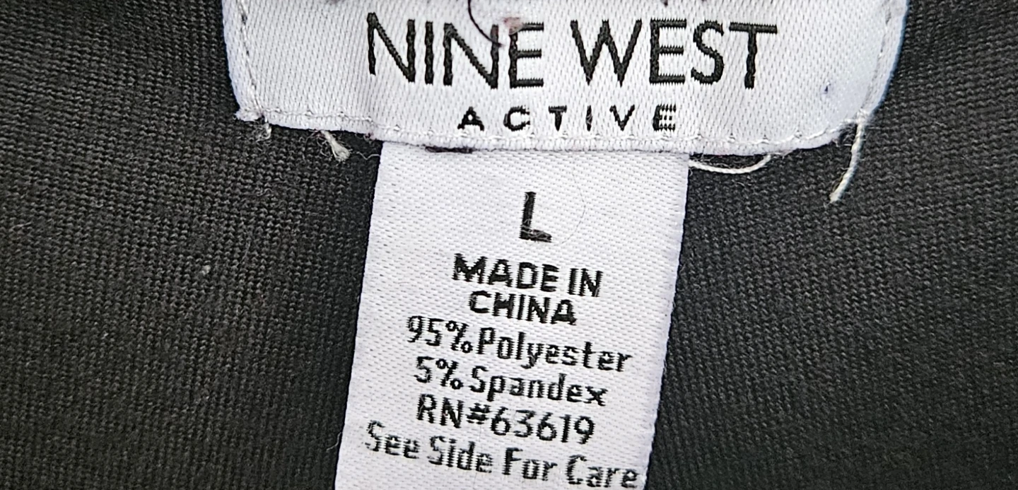 Nine West Active Black Velour Joggers - Size Large - photo 2
