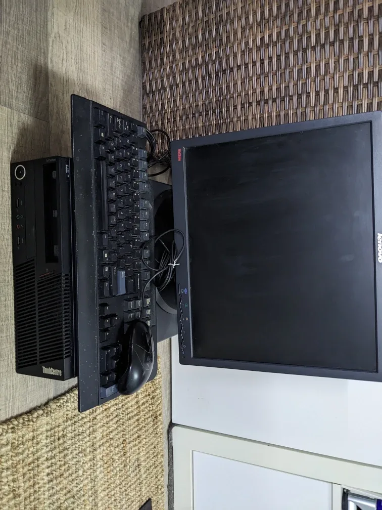Lenovo ThinkCentre PC, Monitor, Keyboard, Mouse