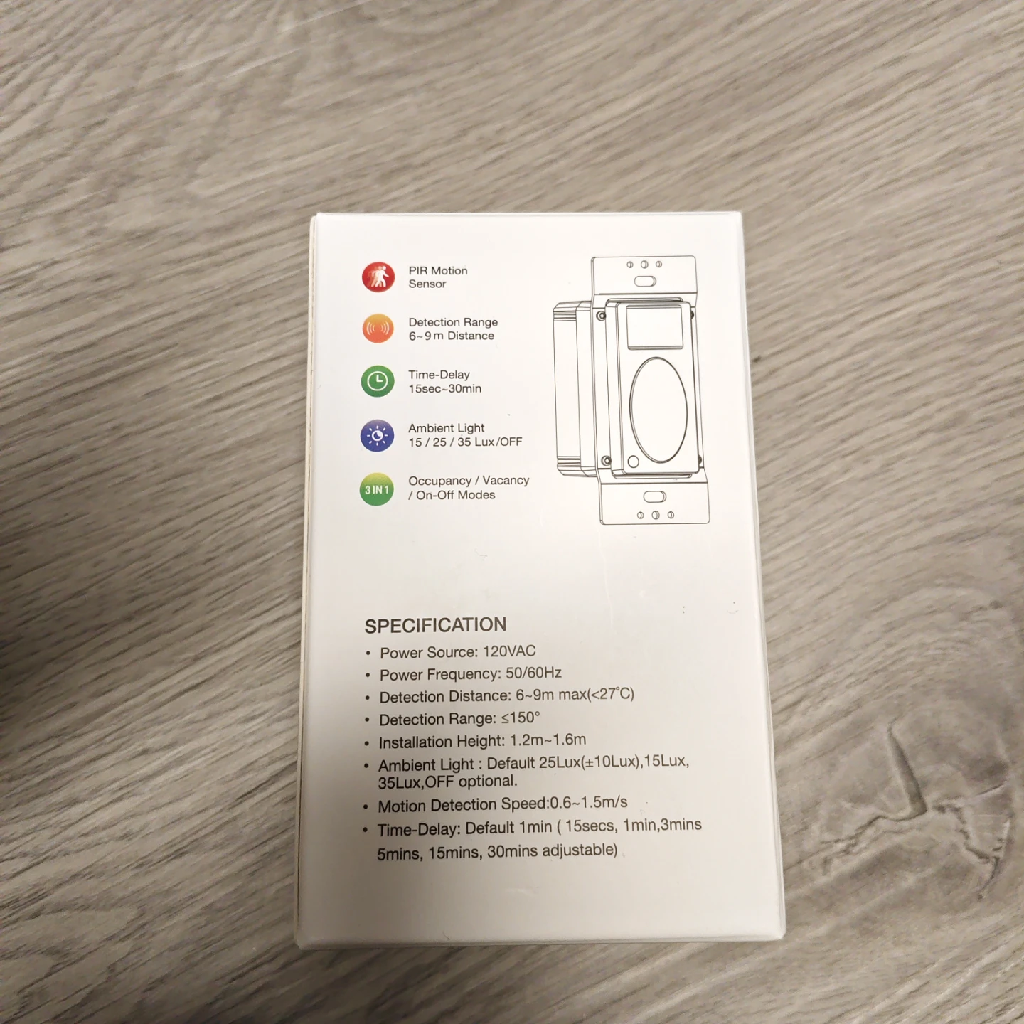 Rayzeek Motion Sensor Switch - Occupancy/Vacancy/On-Off - photo 3