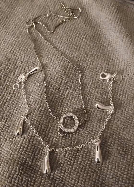 Silver Necklace & Bracelet Set