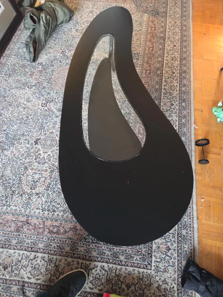 Black Kidney Shaped Coffee Table image indicator(3)