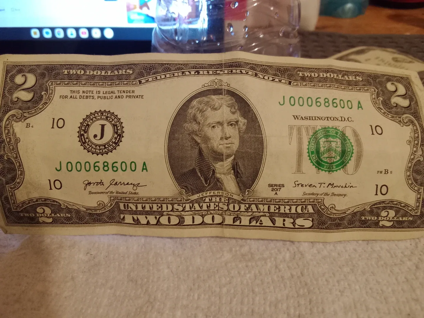 $2 bill low serial numbers