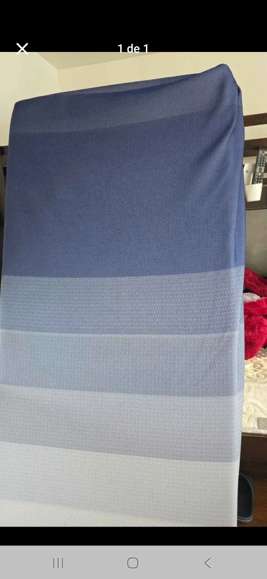 Blue & Gray Striped Mattress