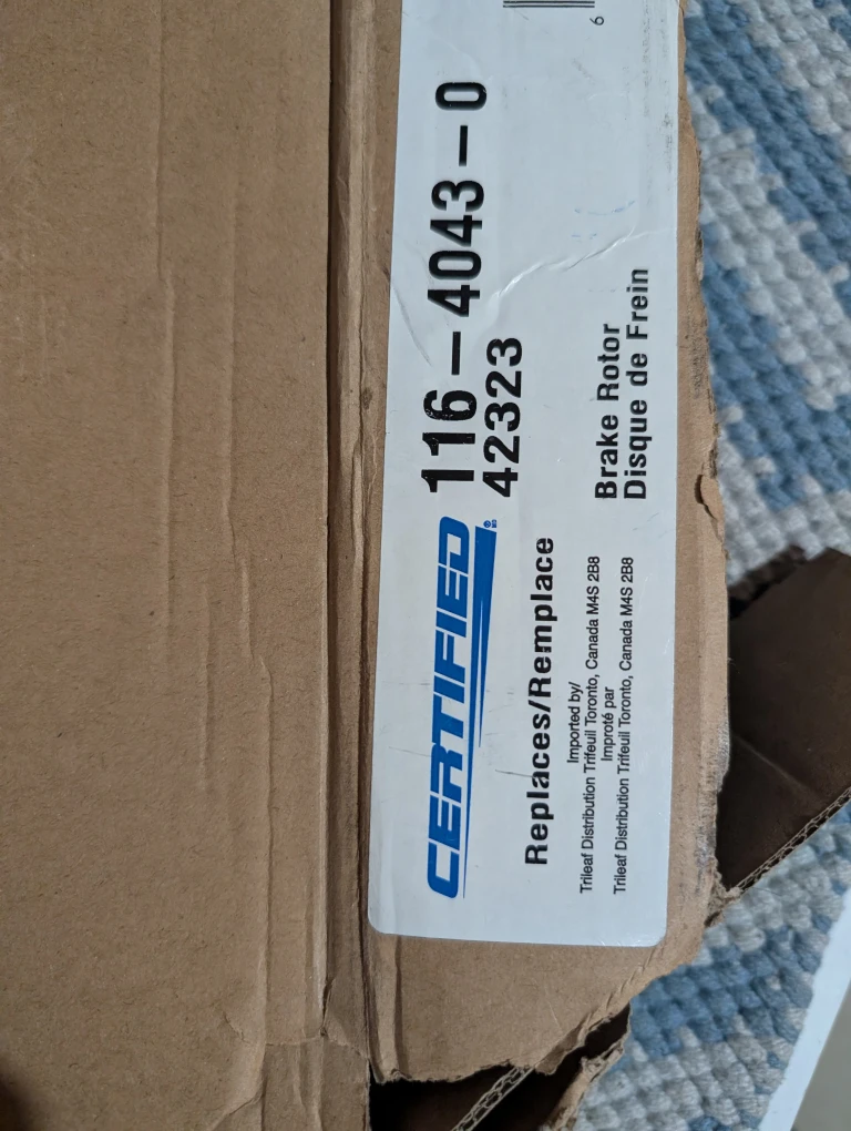 New CERTIFIED Brake Rotor 116-4043-0 - photo 2