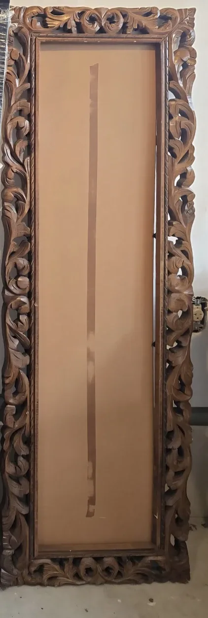 Ornate Carved Wood Framed Mirror