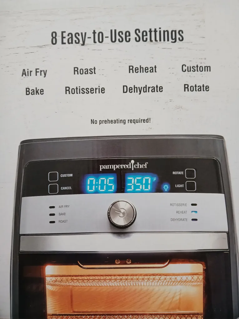 Pampered Chef Air Fryer with Rotisserie image indicator(2)