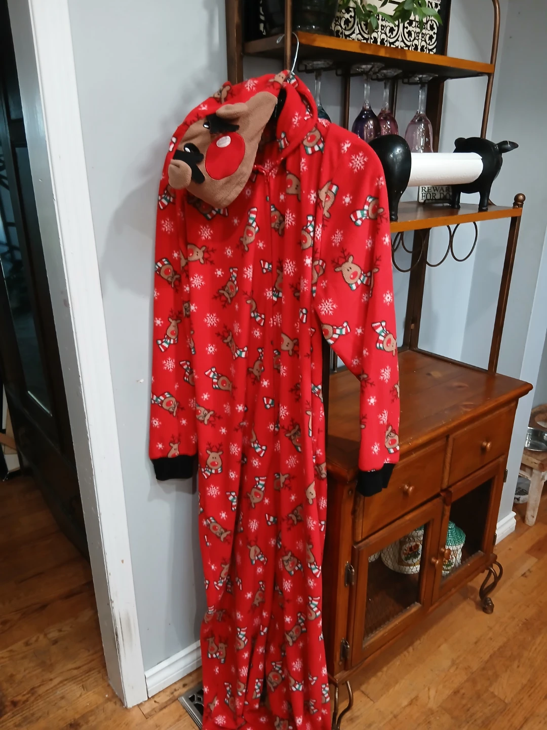 Jammin' Jammies Red Reindeer Onesie, L/XL - photo 3