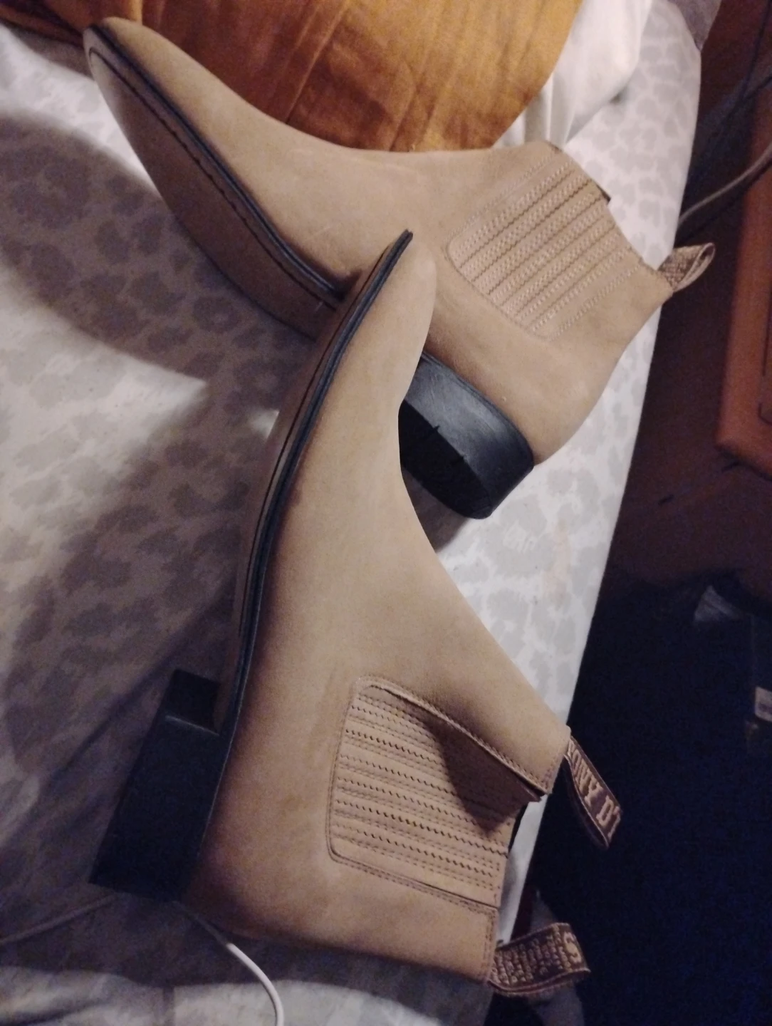 Tony D' Banderas Tan Suede Chelsea Boots - Size 7 - photo 2