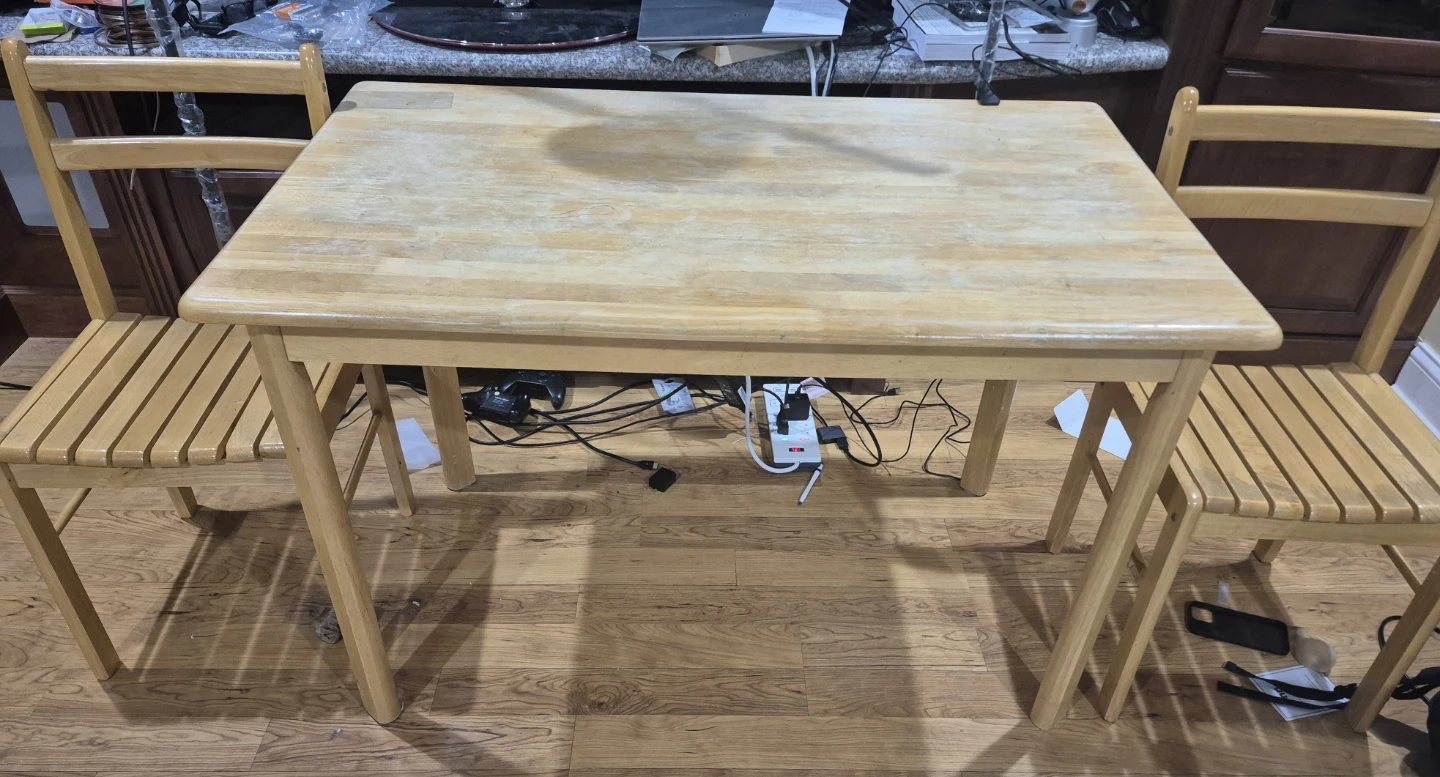Wooden Table & Chairs Set